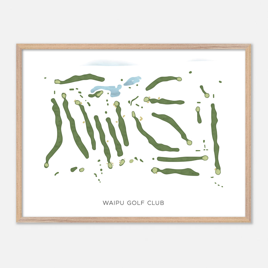 Print of Waipu Golf Club Modern Map