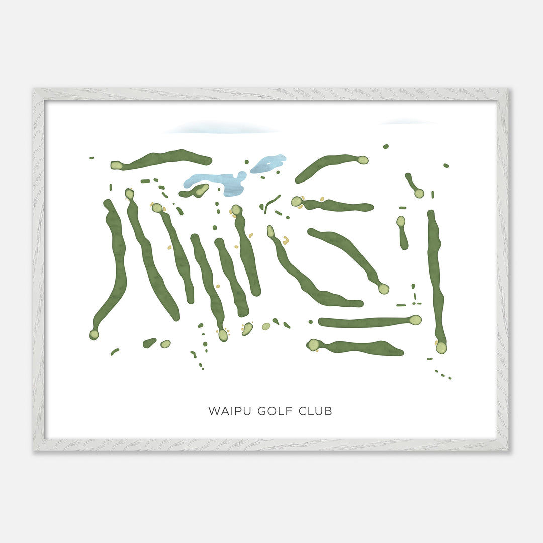 Print of Waipu Golf Club Modern Map
