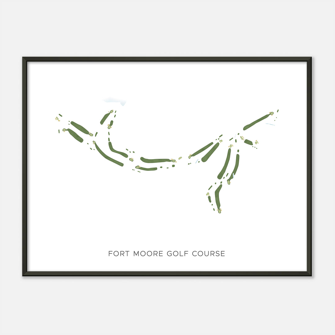 Print of Fort Moore Golf Course Modern Map