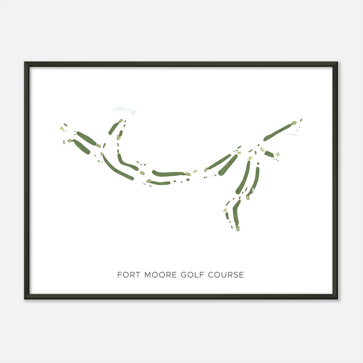Print of Fort Moore Golf Course Modern Map