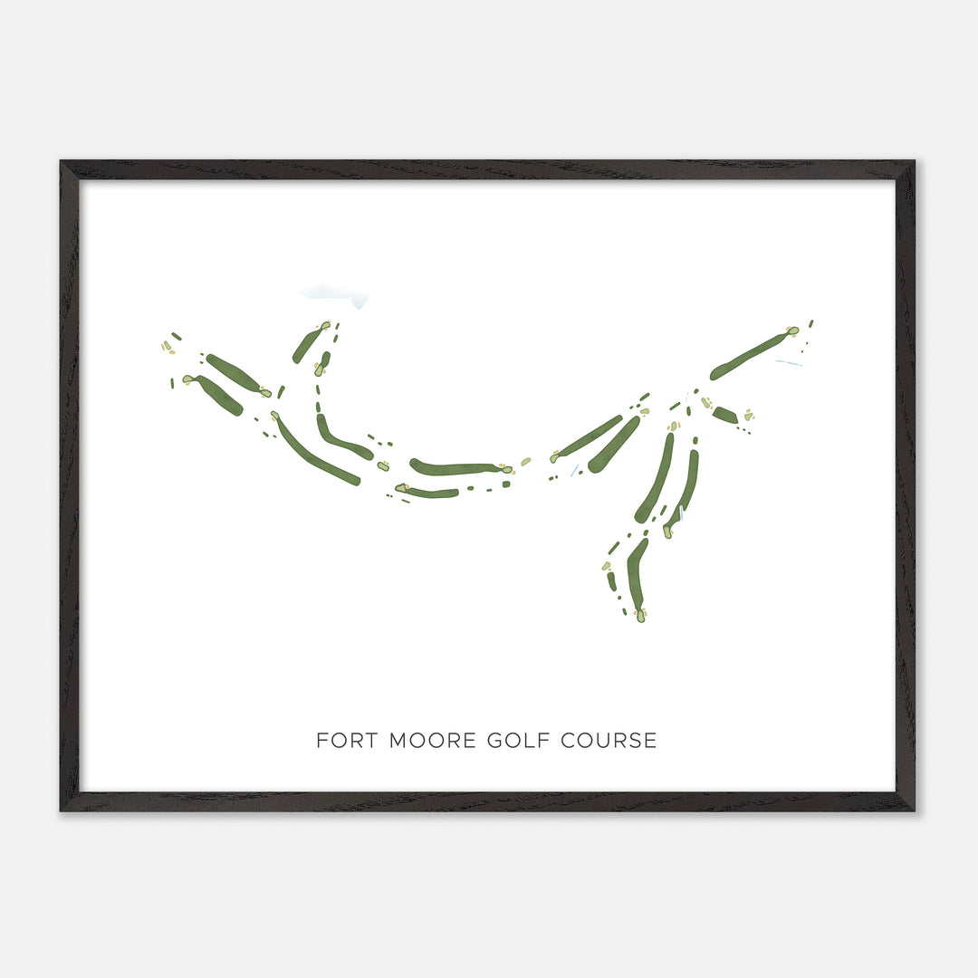 Print of Fort Moore Golf Course Modern Map