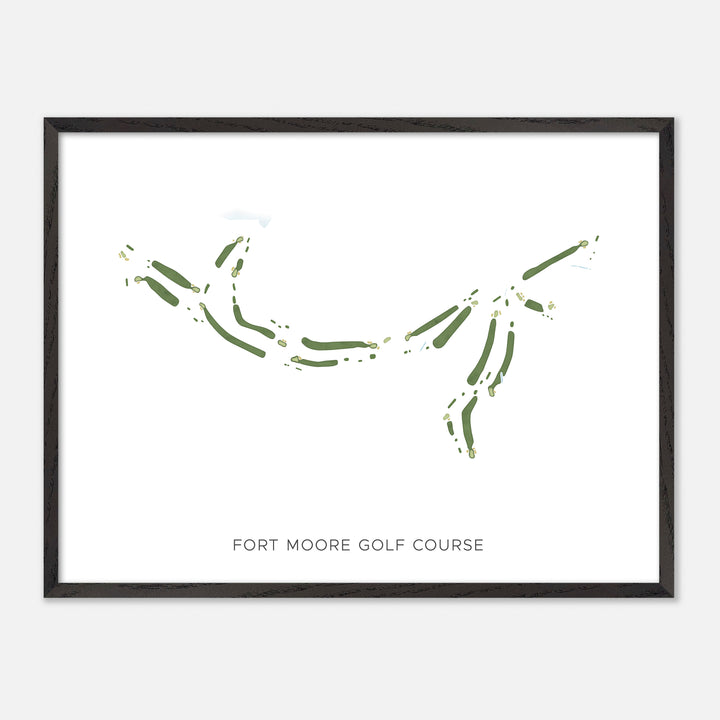 Print of Fort Moore Golf Course Modern Map