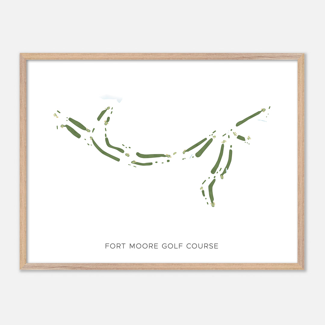 Print of Fort Moore Golf Course Modern Map
