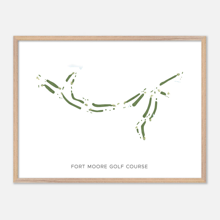 Print of Fort Moore Golf Course Modern Map