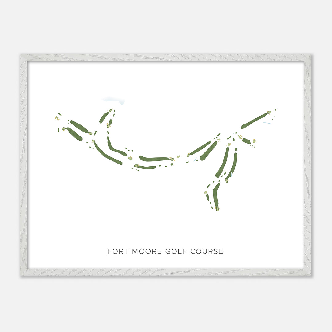 Print of Fort Moore Golf Course Modern Map