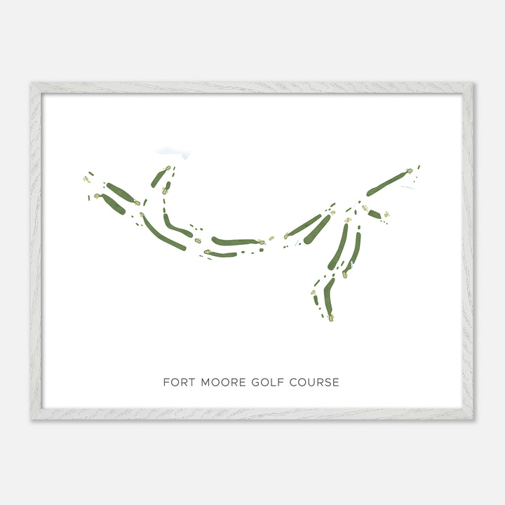 Print of Fort Moore Golf Course Modern Map