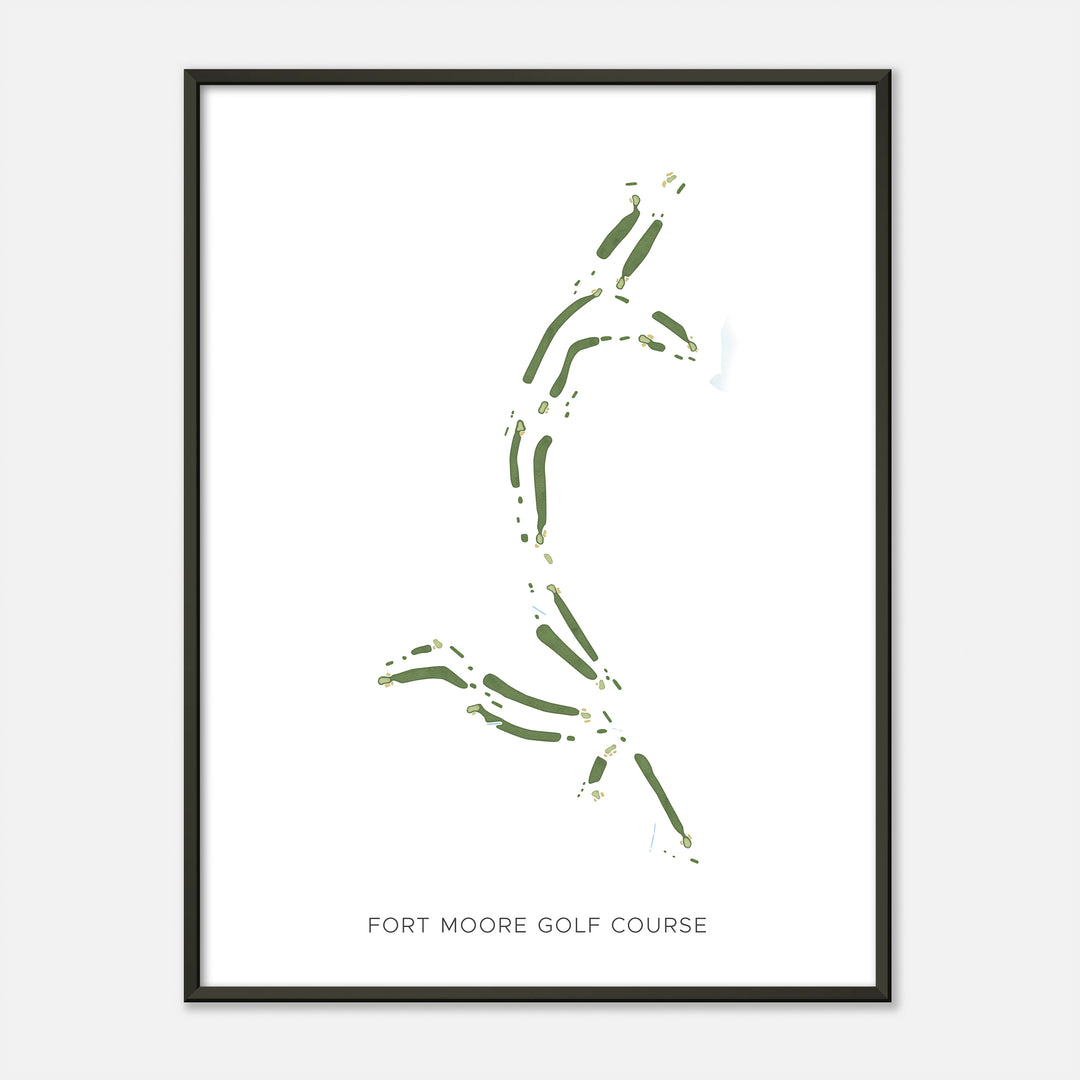 Print of Fort Moore Golf Course Modern Map