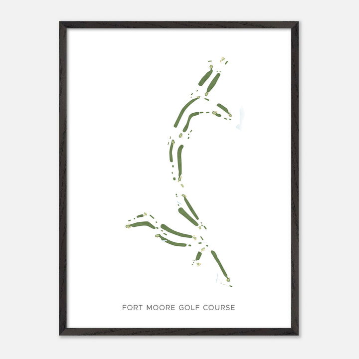 Print of Fort Moore Golf Course Modern Map