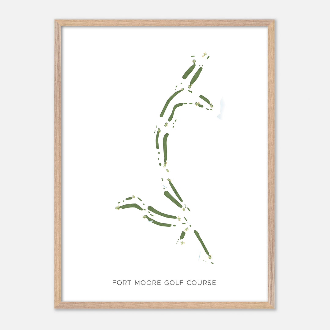 Print of Fort Moore Golf Course Modern Map