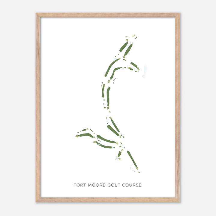 Print of Fort Moore Golf Course Modern Map