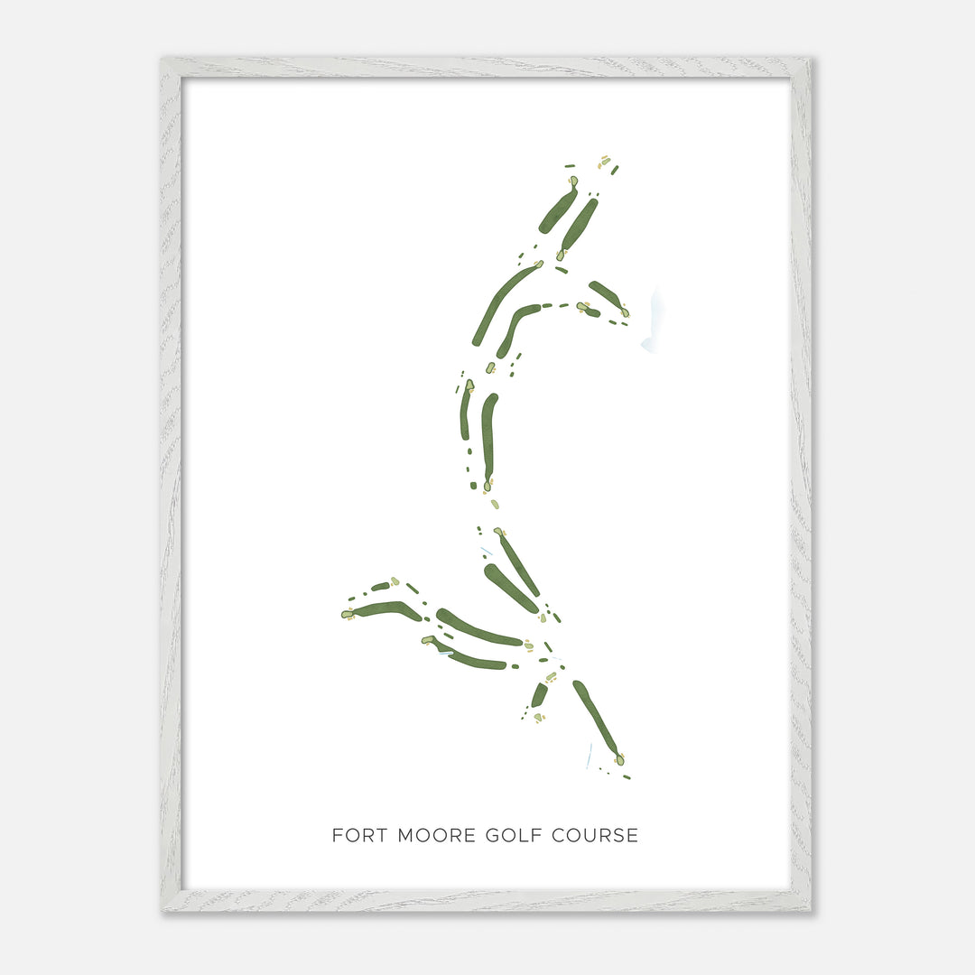Print of Fort Moore Golf Course Modern Map