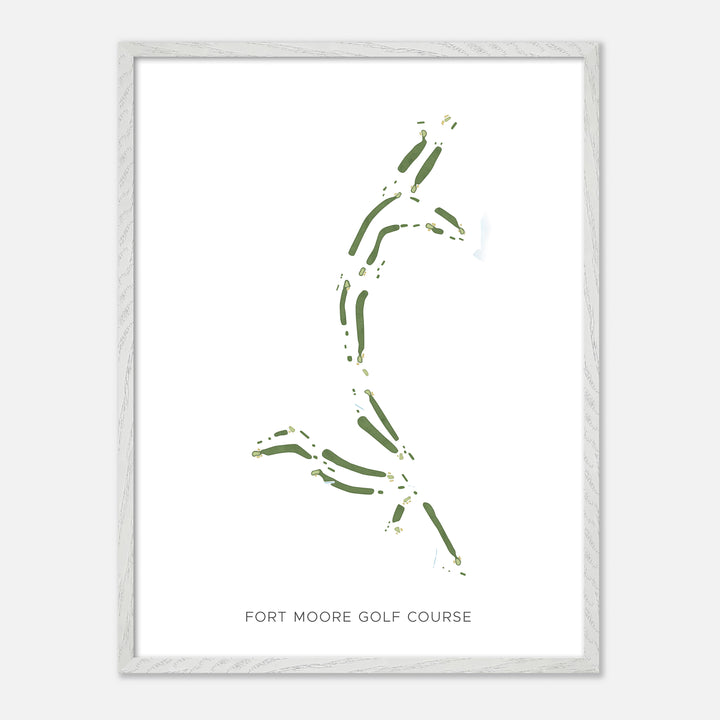 Print of Fort Moore Golf Course Modern Map