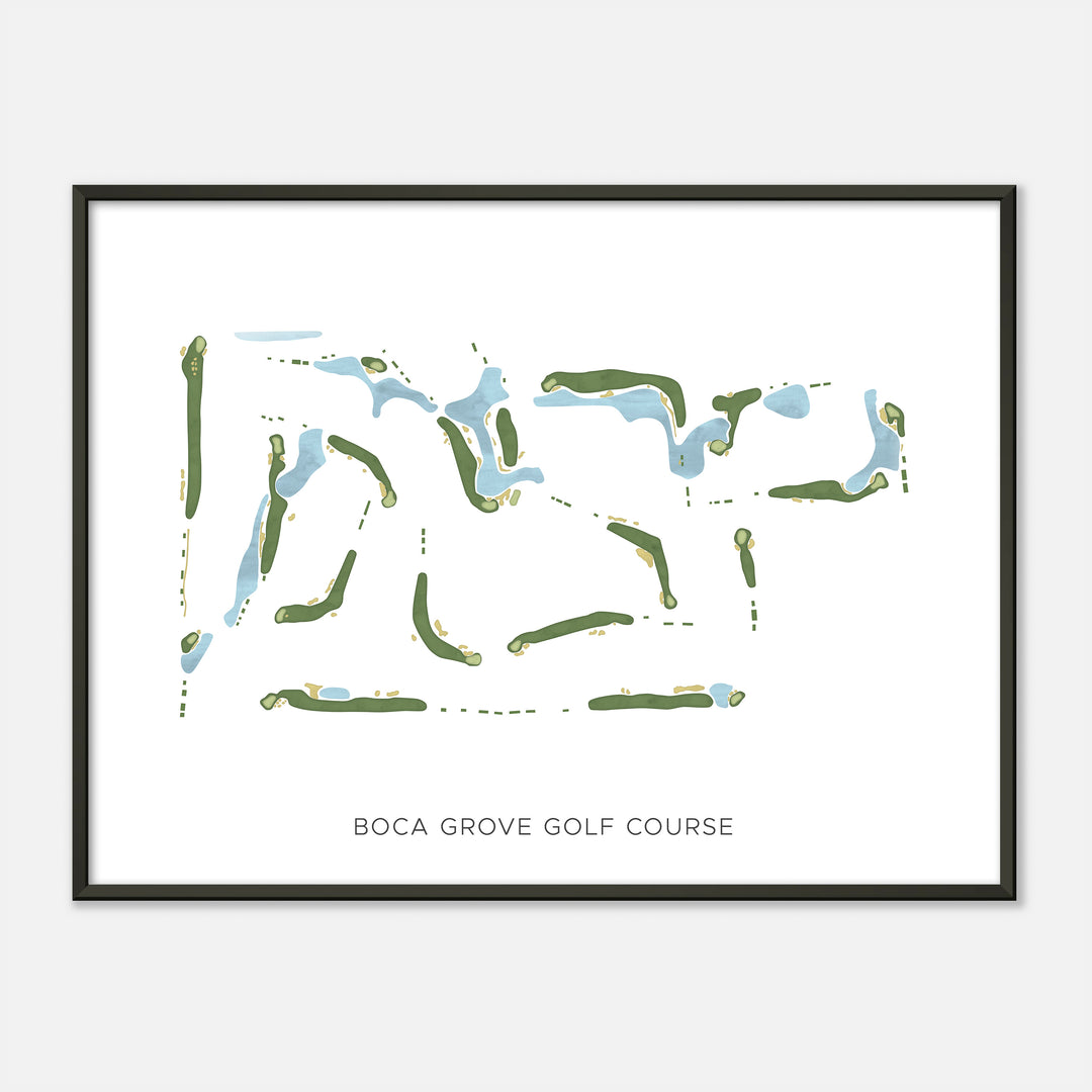 Print of Boca Grove Golf Course Modern Map