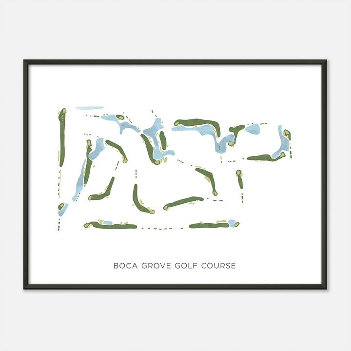 Print of Boca Grove Golf Course Modern Map