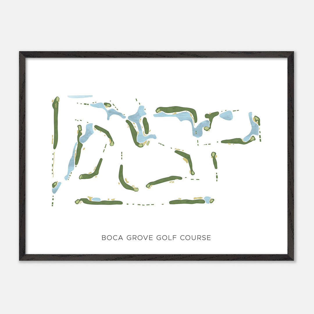 Print of Boca Grove Golf Course Modern Map