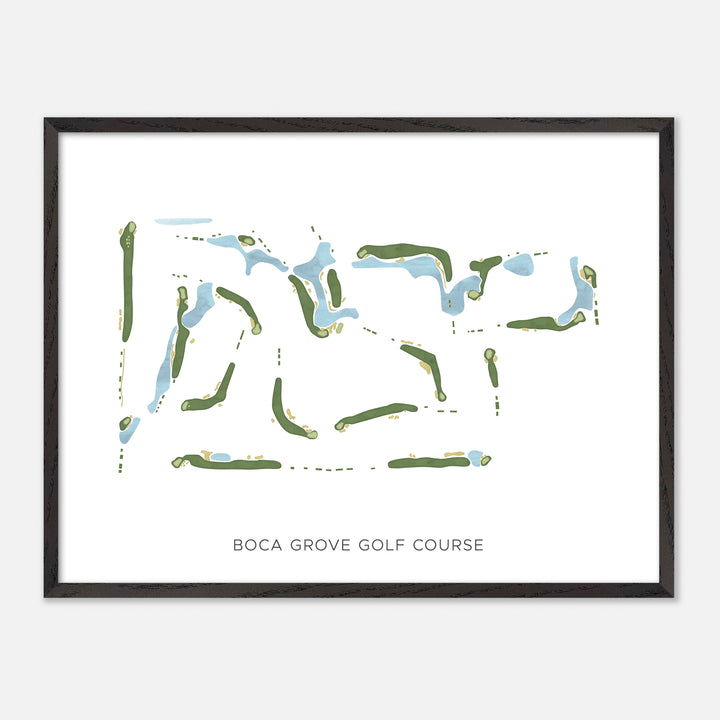 Print of Boca Grove Golf Course Modern Map