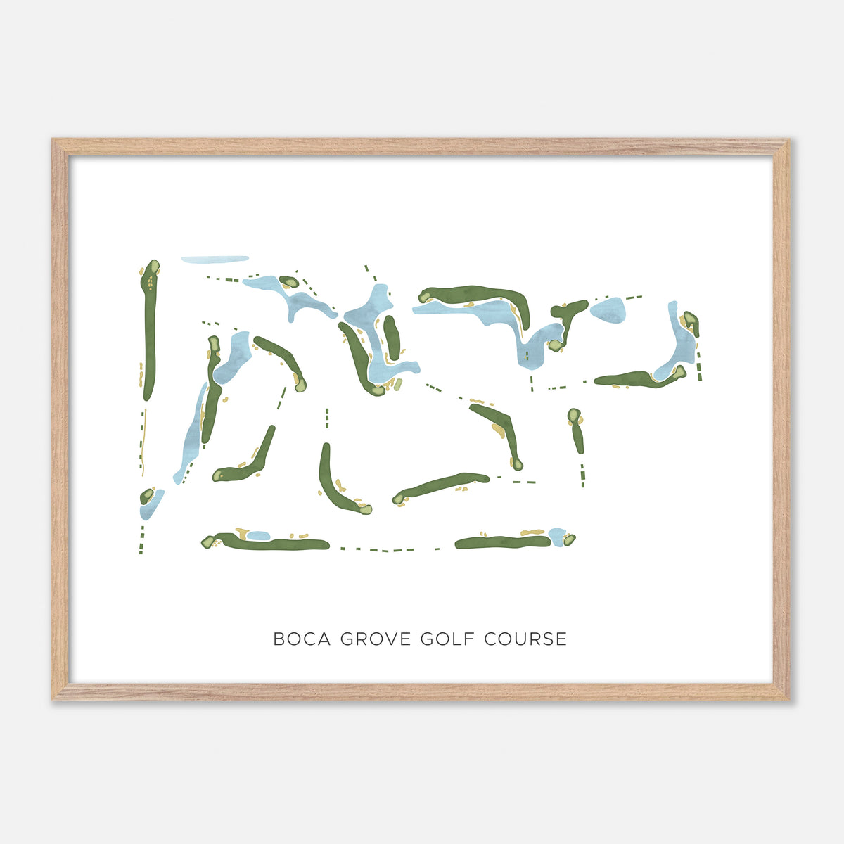 Print of Boca Grove Golf Course Modern Map