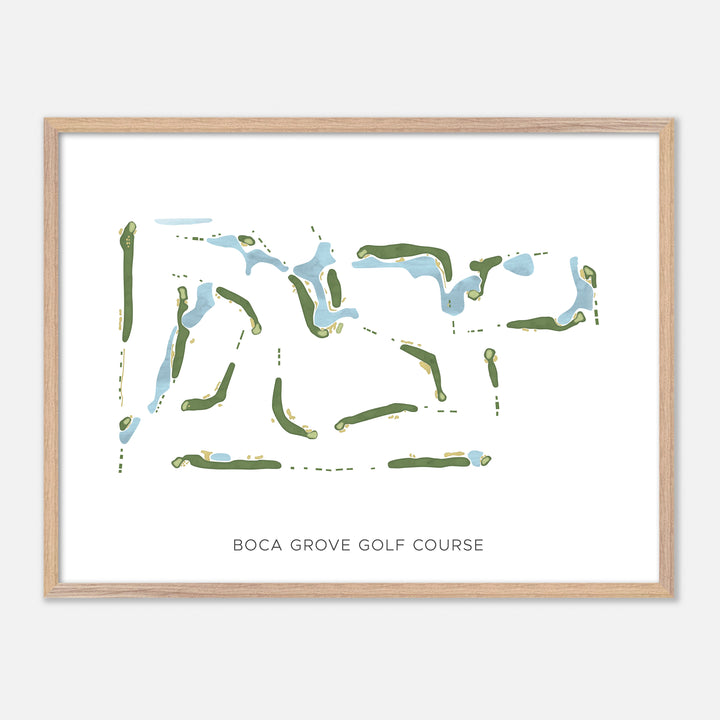 Print of Boca Grove Golf Course Modern Map