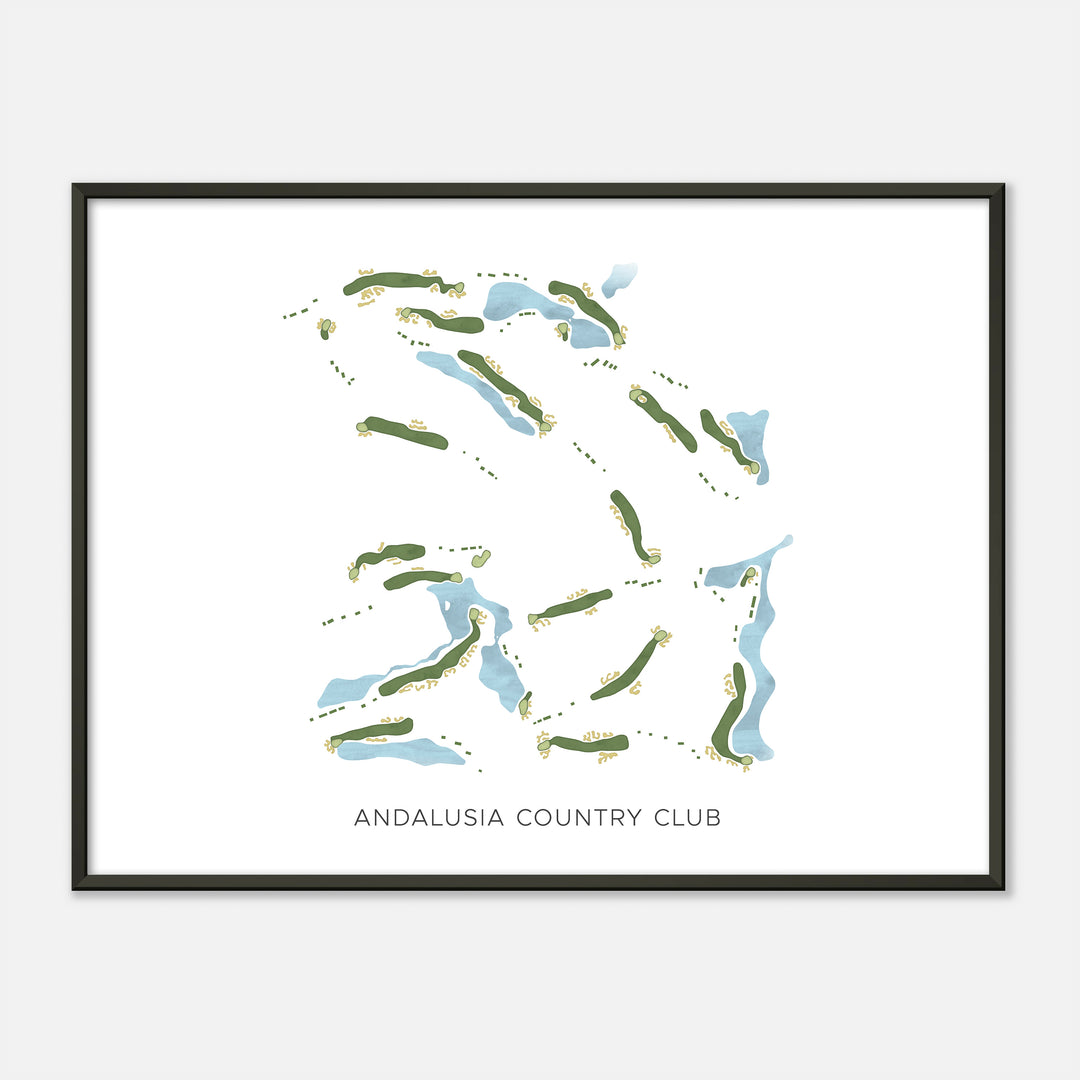 Print of Andalusia Country Club Modern Map
