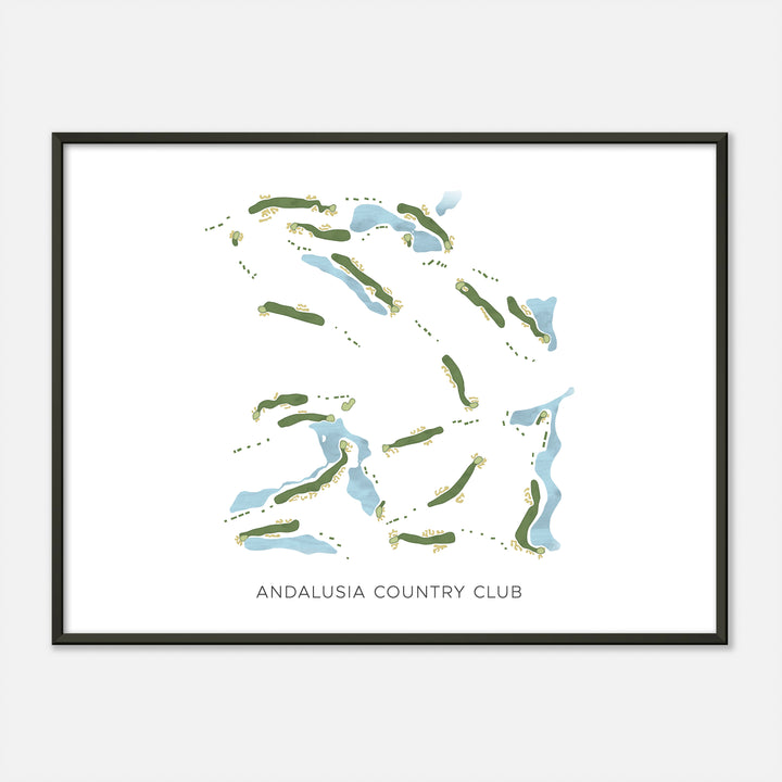 Print of Andalusia Country Club Modern Map