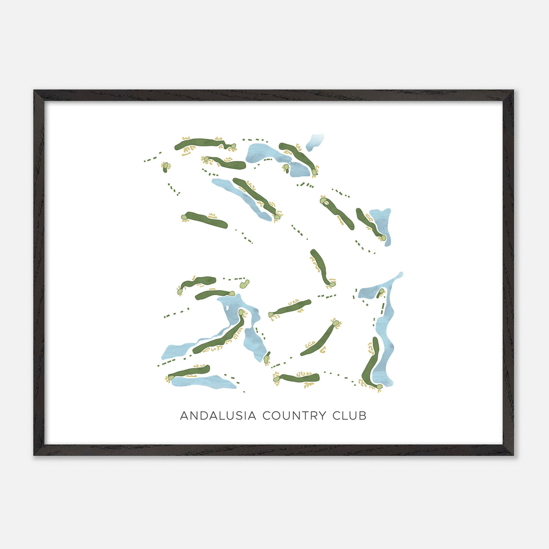 Print of Andalusia Country Club Modern Map