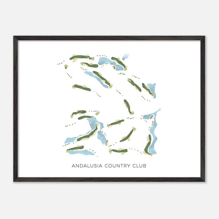 Print of Andalusia Country Club Modern Map