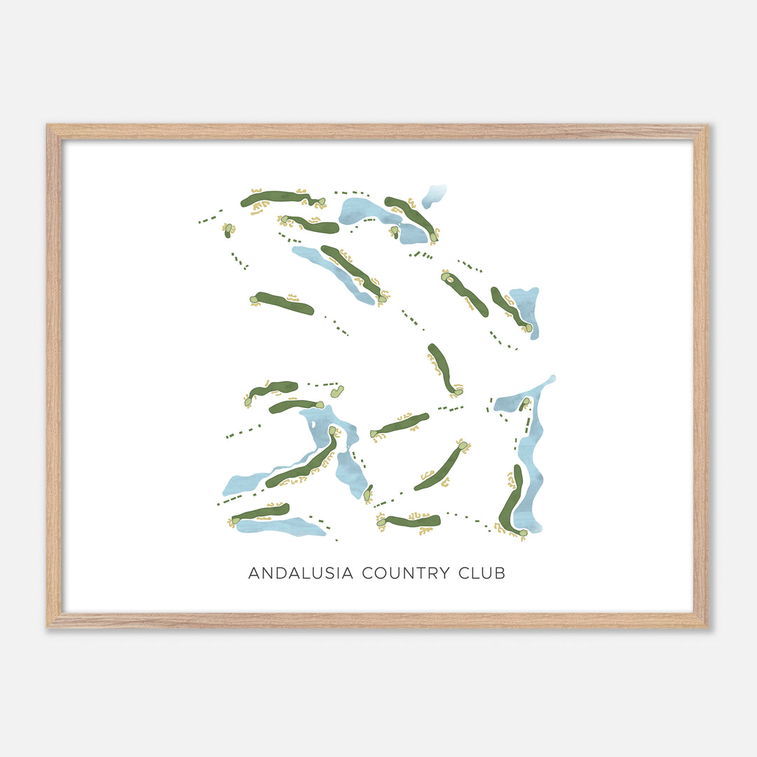 Print of Andalusia Country Club Modern Map