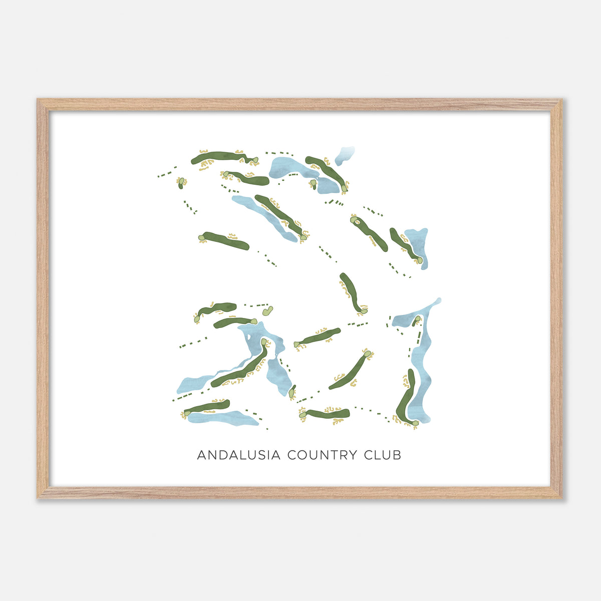 Print of Andalusia Country Club Modern Map