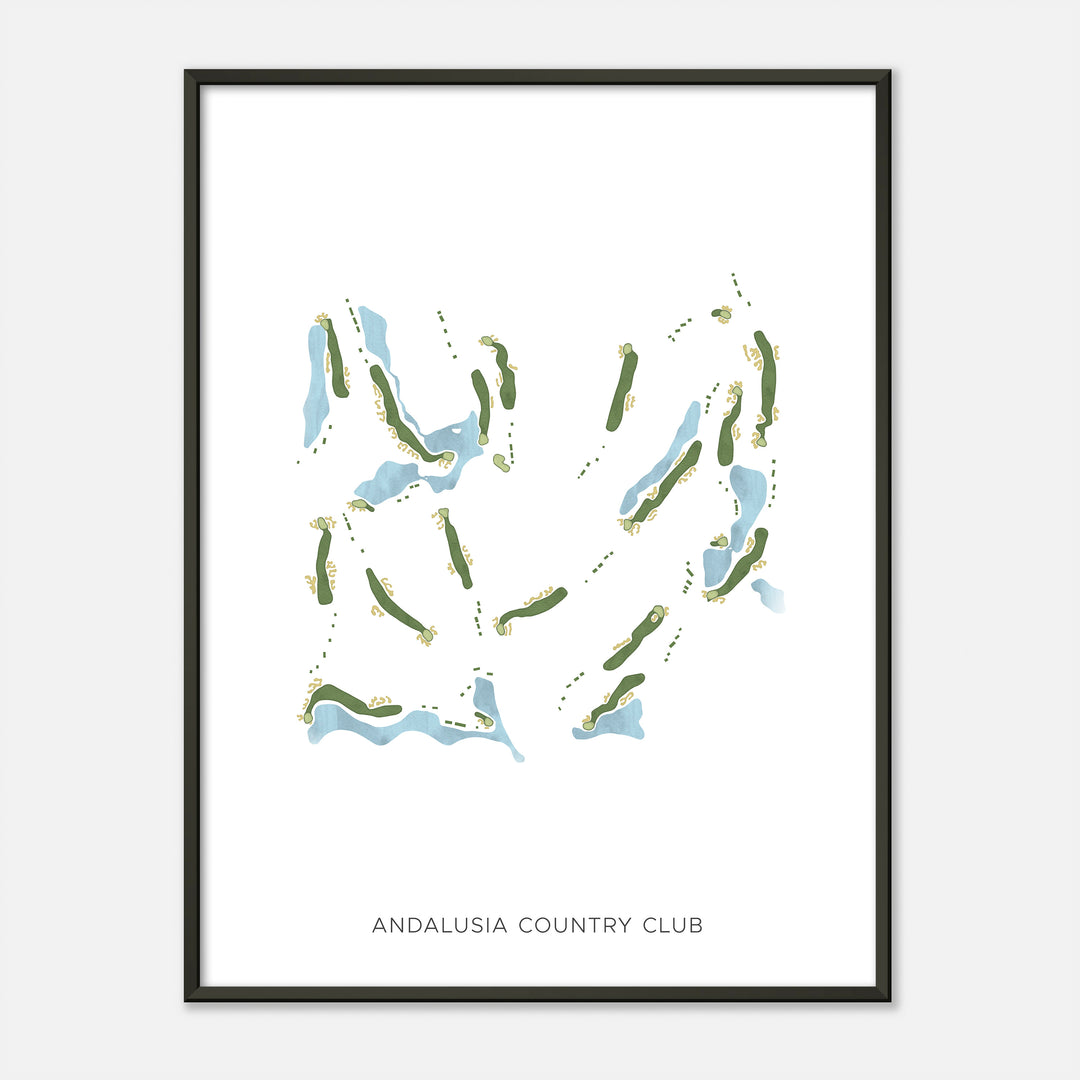 Print of Andalusia Country Club Modern Map