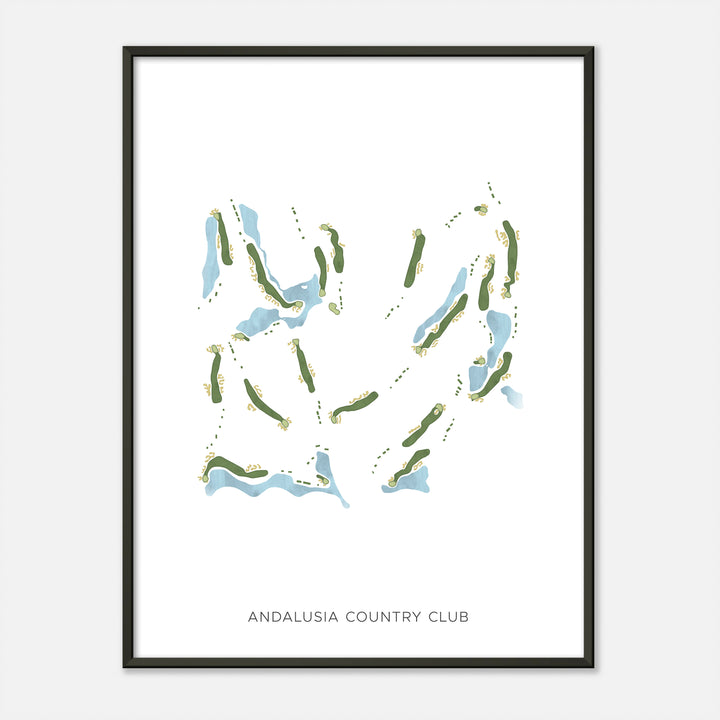 Print of Andalusia Country Club Modern Map
