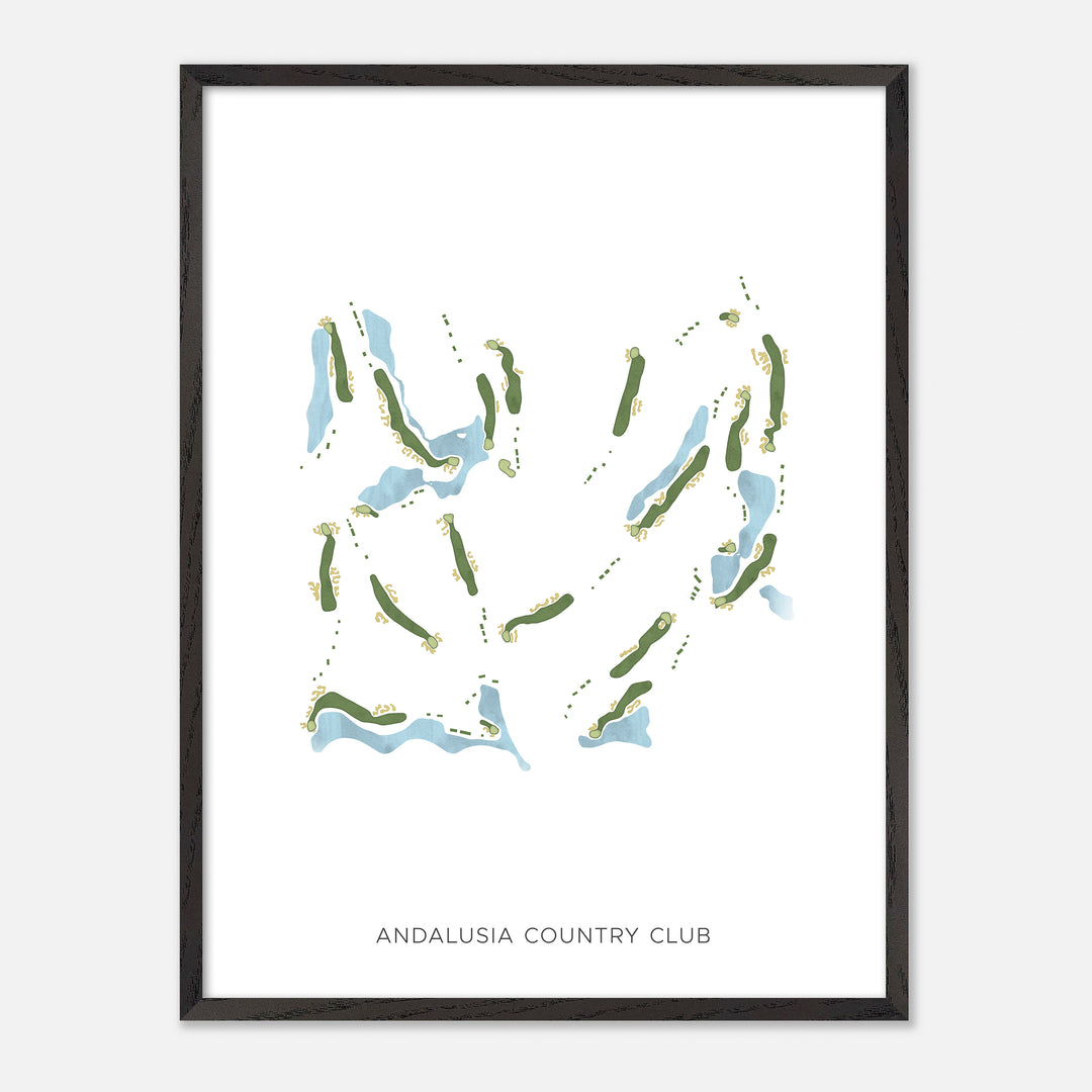 Print of Andalusia Country Club Modern Map