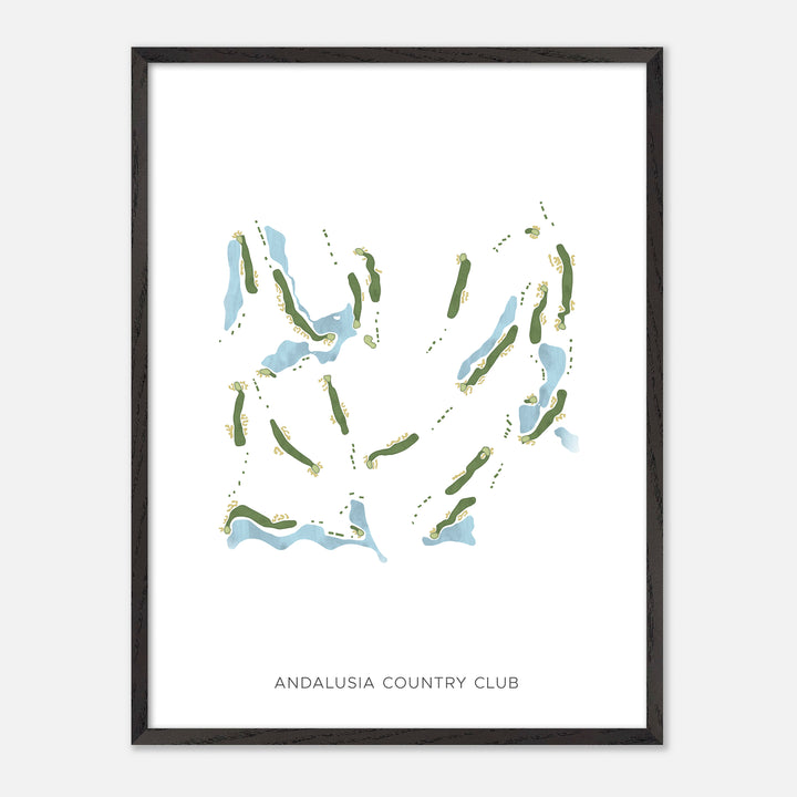 Print of Andalusia Country Club Modern Map