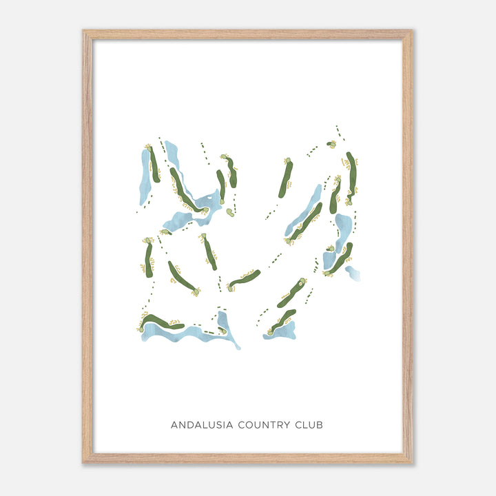 Print of Andalusia Country Club Modern Map