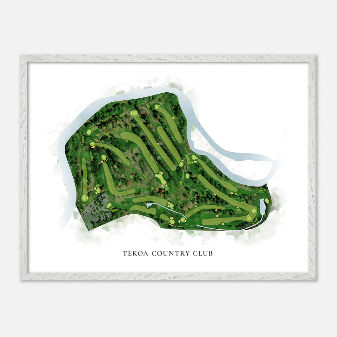 Print of Tekoa Country Club Classic Map