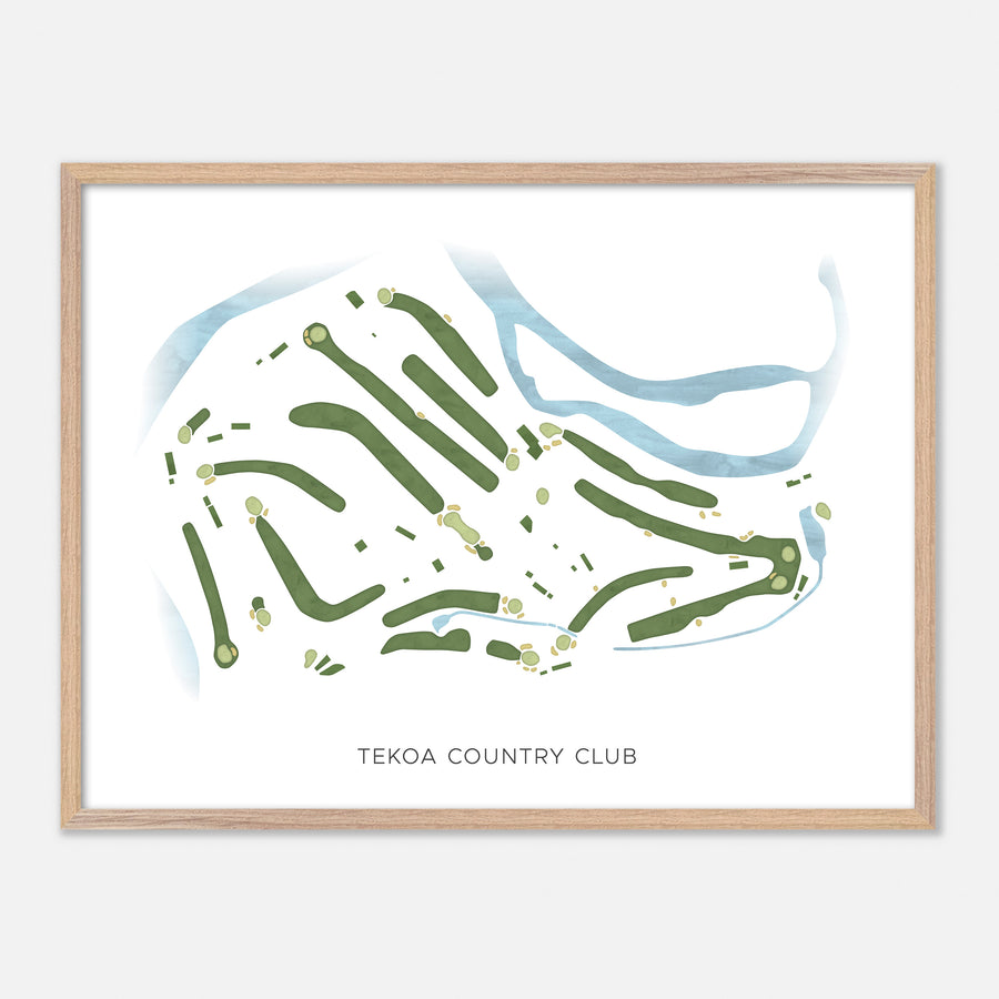 Print of Tekoa Country Club Modern Map