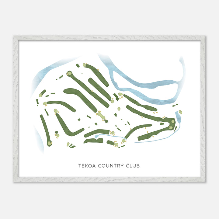 Print of Tekoa Country Club Modern Map