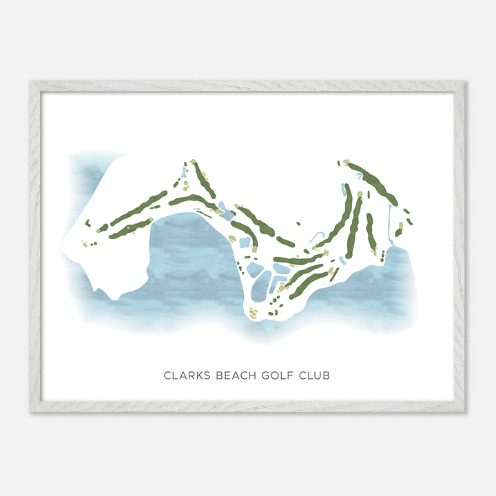 Print of Clarks Beach Golf Club Modern Map