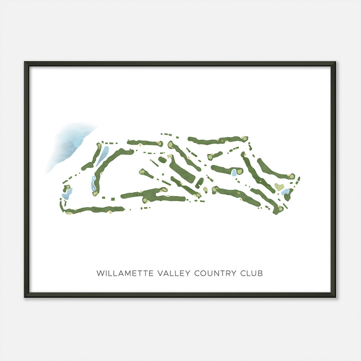 Print of Willamette Valley Country Club Modern Map
