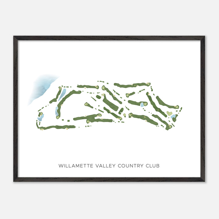 Print of Willamette Valley Country Club Modern Map