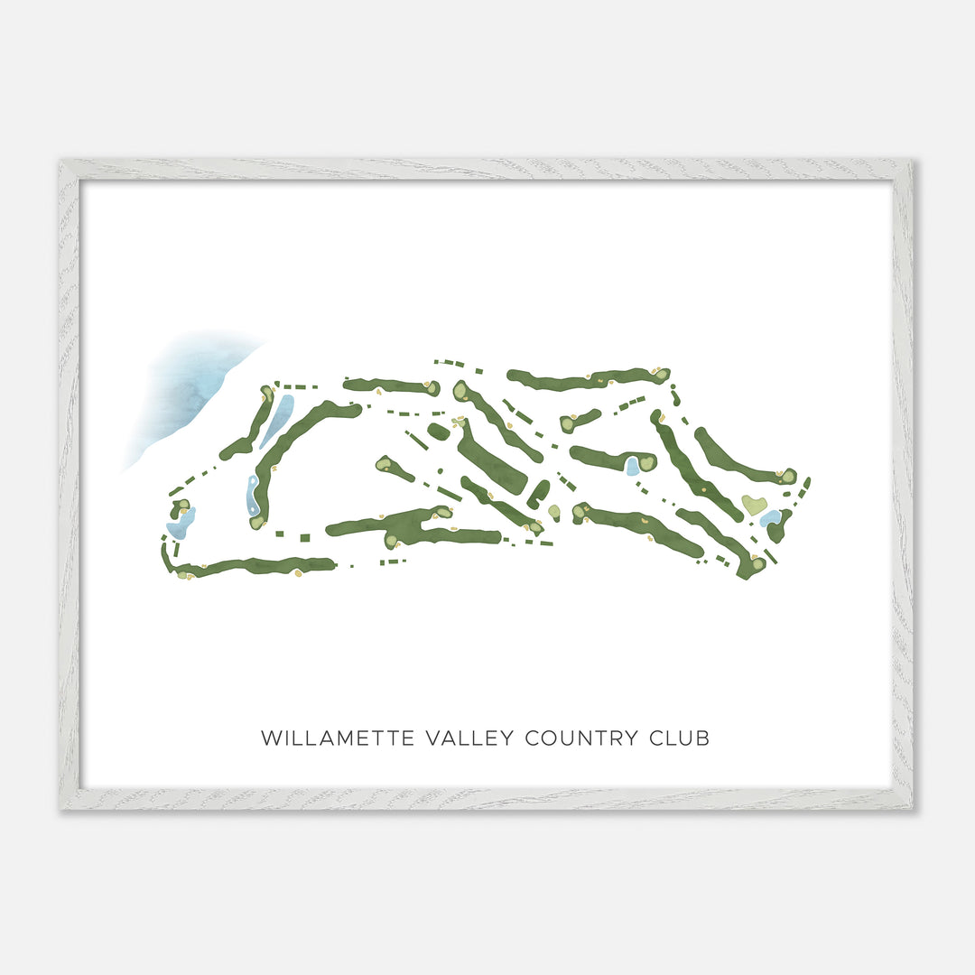 Print of Willamette Valley Country Club Modern Map