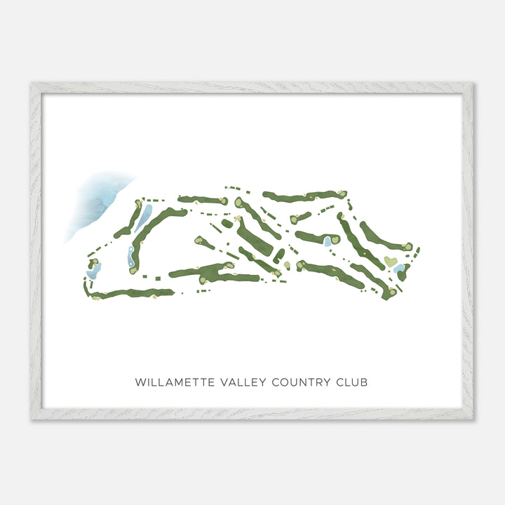 Print of Willamette Valley Country Club Modern Map