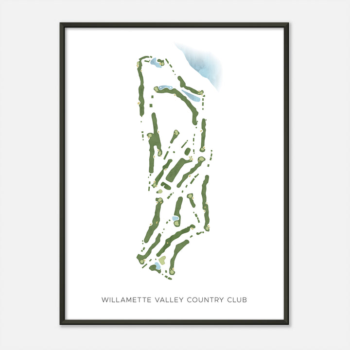 Print of Willamette Valley Country Club Modern Map