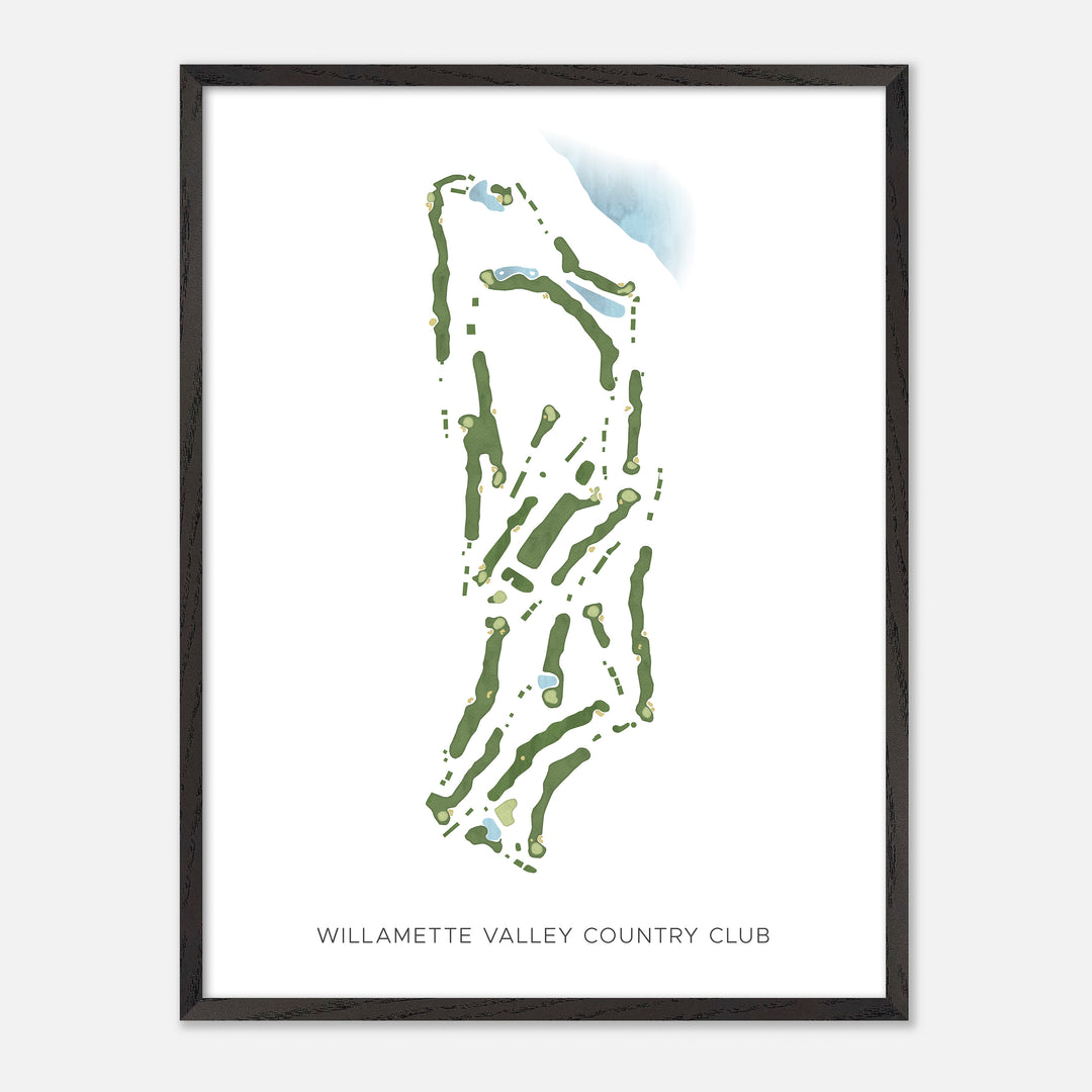 Print of Willamette Valley Country Club Modern Map