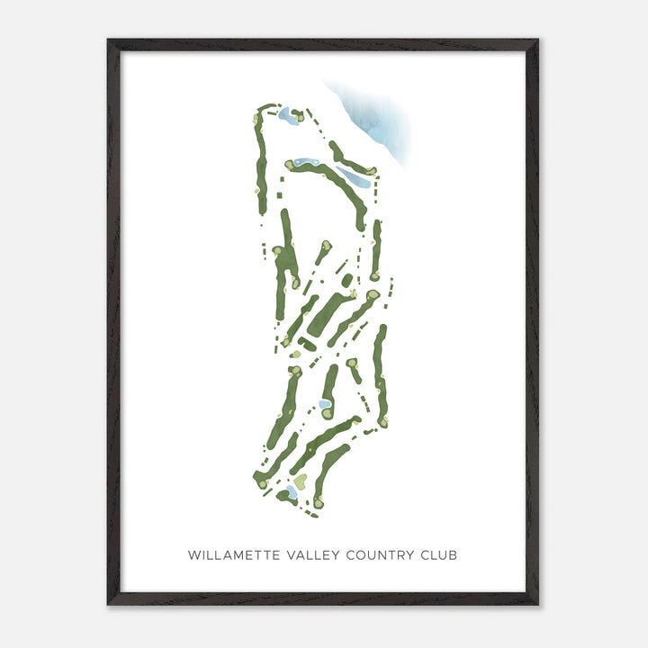 Print of Willamette Valley Country Club Modern Map