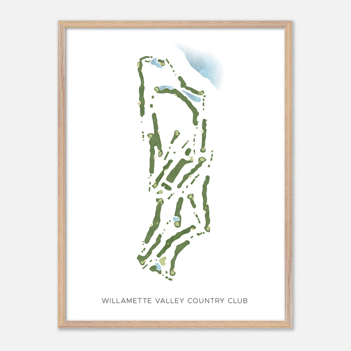 Print of Willamette Valley Country Club Modern Map
