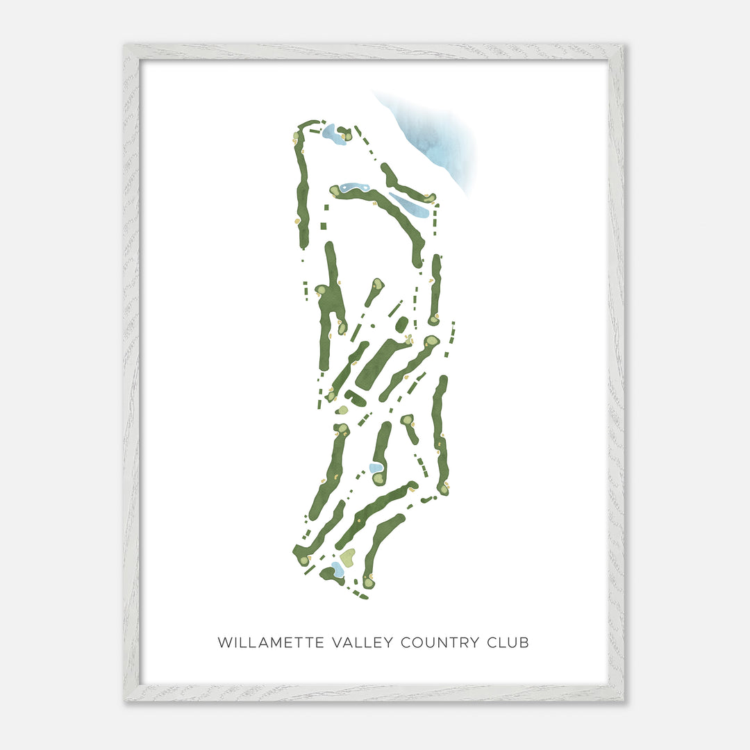 Print of Willamette Valley Country Club Modern Map