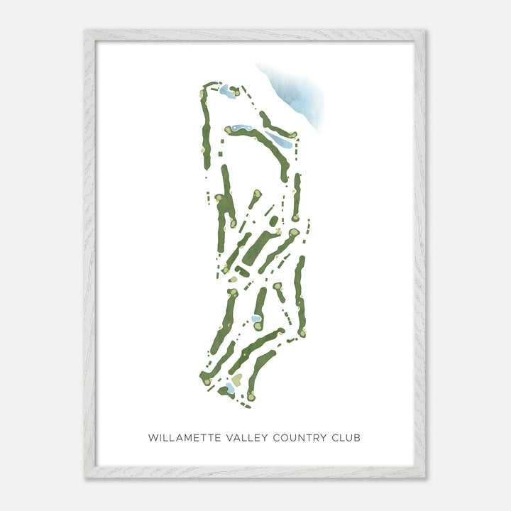 Print of Willamette Valley Country Club Modern Map