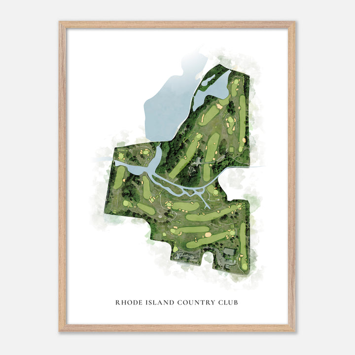 Print of Rhode Island Country Club Classic Map