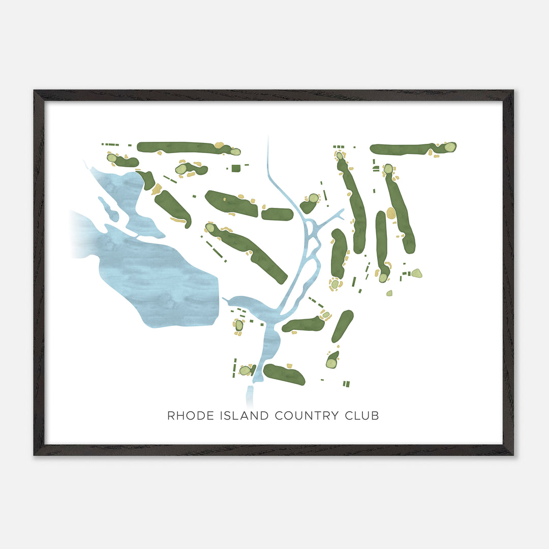 Print of Rhode Island Country Club Modern Map