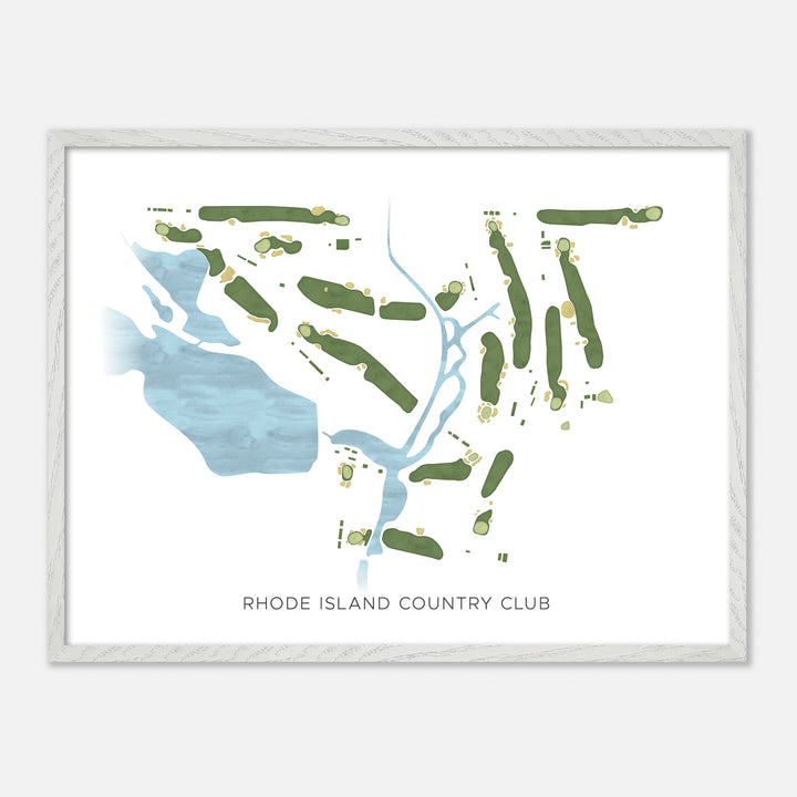 Print of Rhode Island Country Club Modern Map